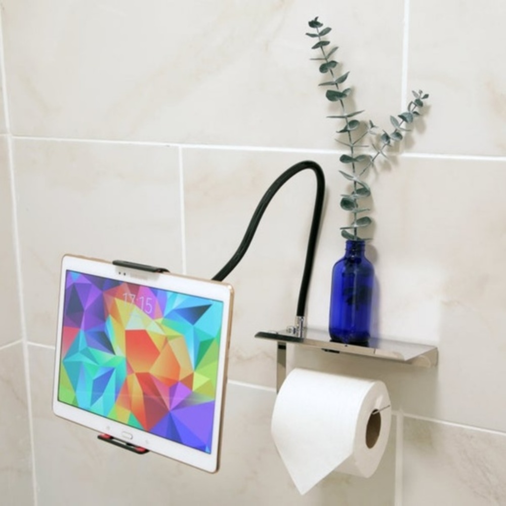 Stainless Steel Toilet Paper Phone Tablet Holder